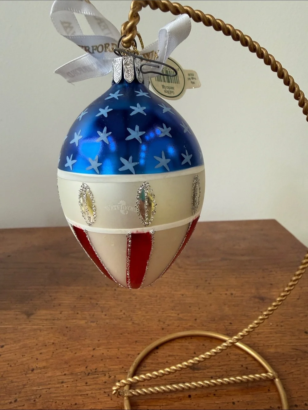 Waterford patriotic ornament
